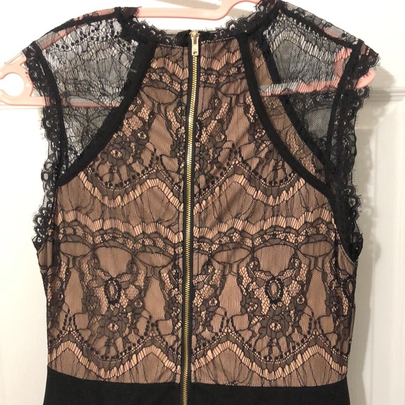 (M) Revamped Black Lace Mini Dress with Skort - Picture 8 of 16